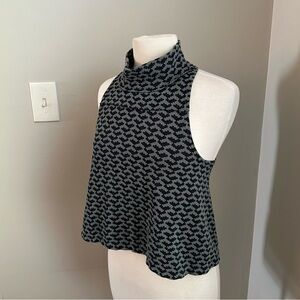 We The Free Black & Blue Knit Sleeveless Cropped Top in XS